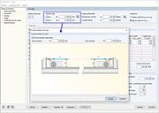 Definición de las distancias y excentricidades de los topes de viga