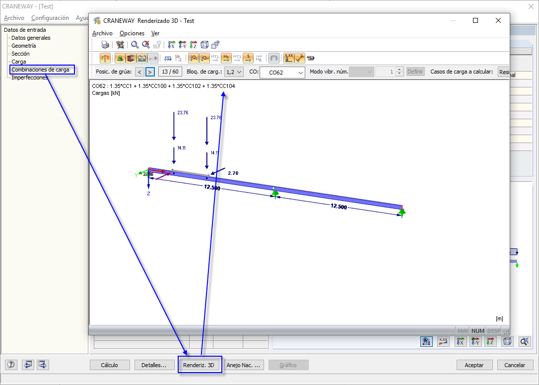 Comparación de fuerzas en el renderizado 3D