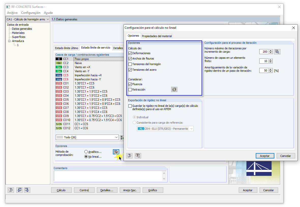 Cálculo no lineal de las deformaciones