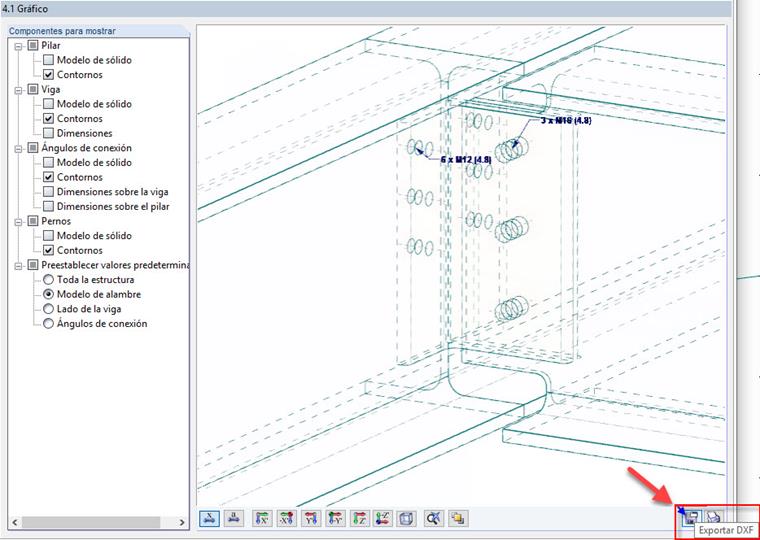 Botón "Exportar como DXF"