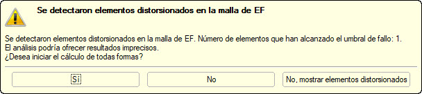Mensaje "Se detectaron elementos distorsionados"