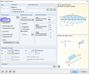 Distribución de carga parabólica para el momento