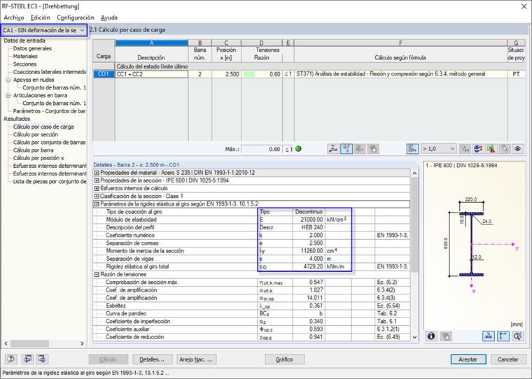 Muelle torsional sin tener en cuenta la deformación de la sección 