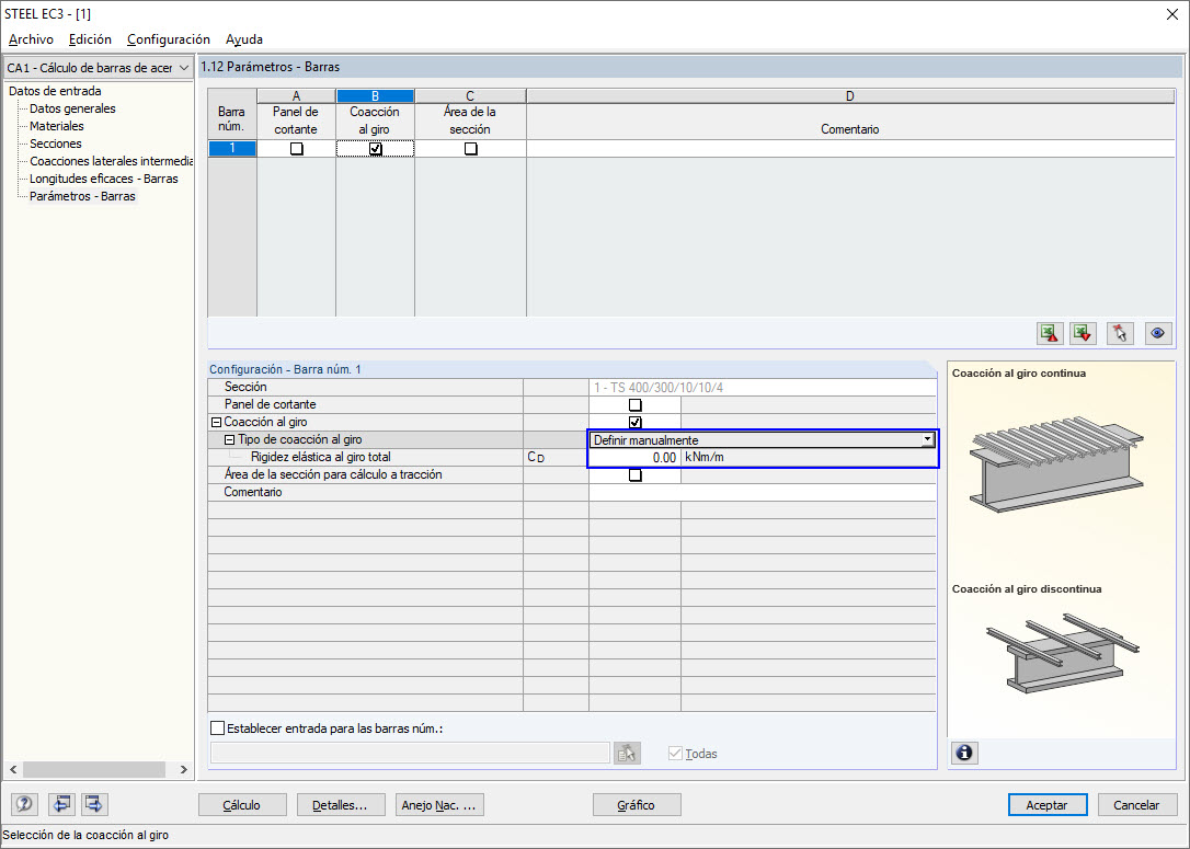 Definición manual de la coacción al giro