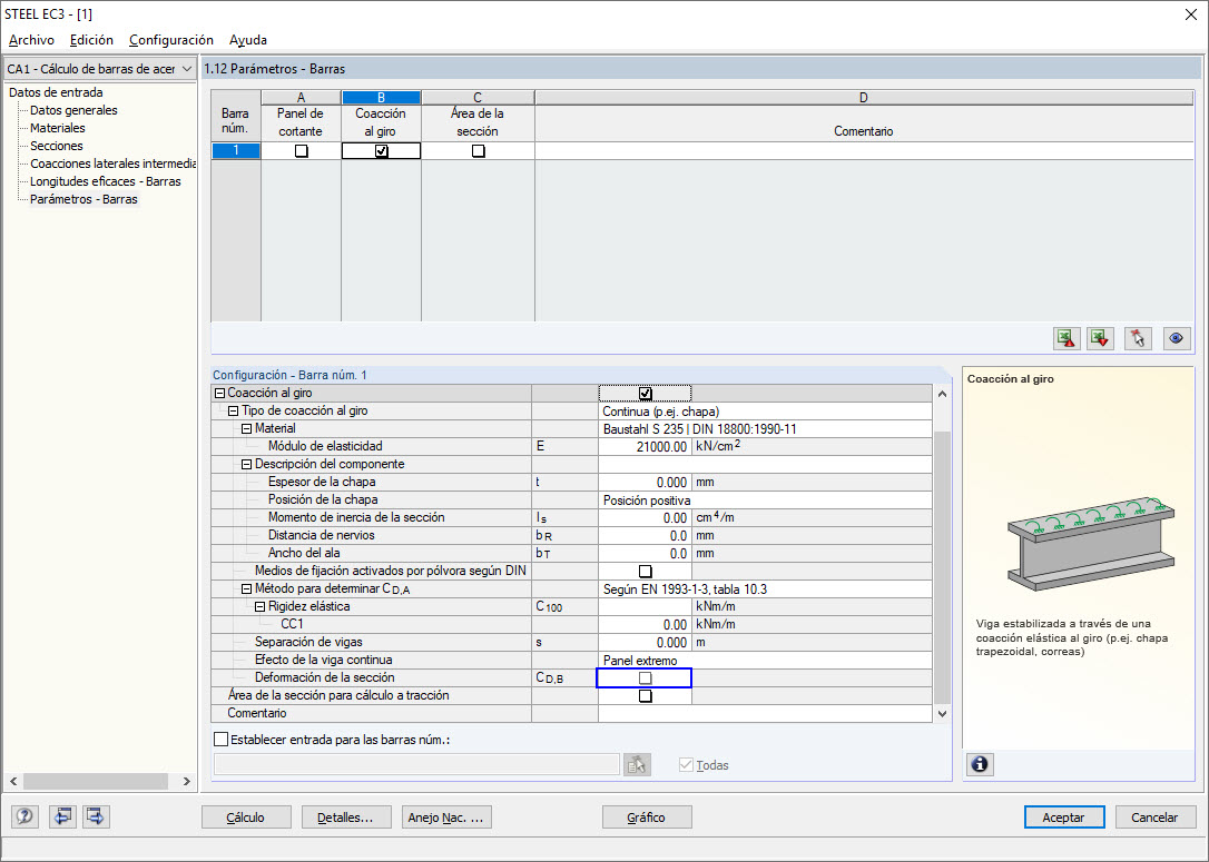 Parameter "Profilverformung" bei Drehbettung