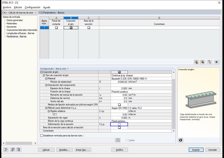 Parameter "Profilverformung" bei Drehbettung