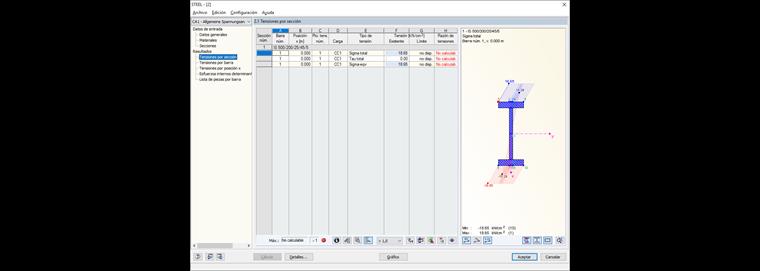 Intervalo de espesor excedido en la brida
