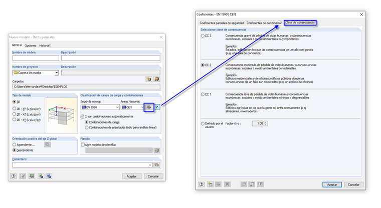 Modificar la clase de consecuencias