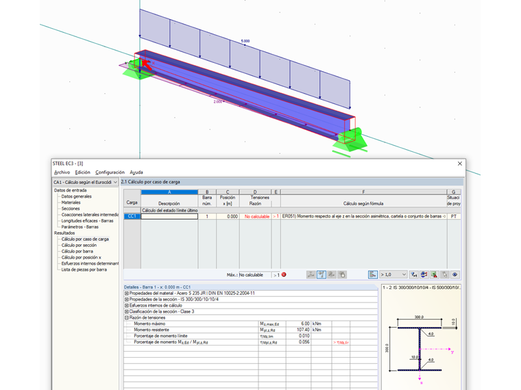 Nota para barras cónicas con flexión transversal