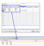 Introducción de parámetros