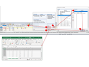 Exportación de las fuerzas en el apoyo en nudo de LC/CO/RC seleccionadas a Excel