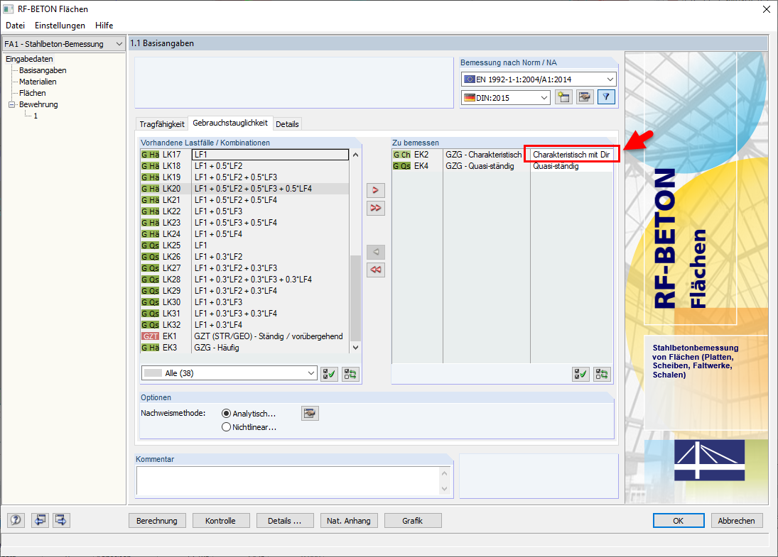 Tipo de combinación de la combinación seleccionada