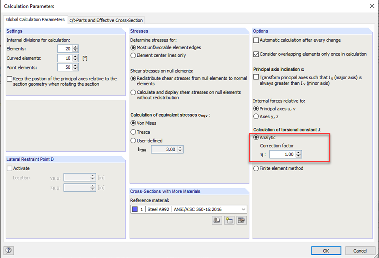 coeficiente de corrección