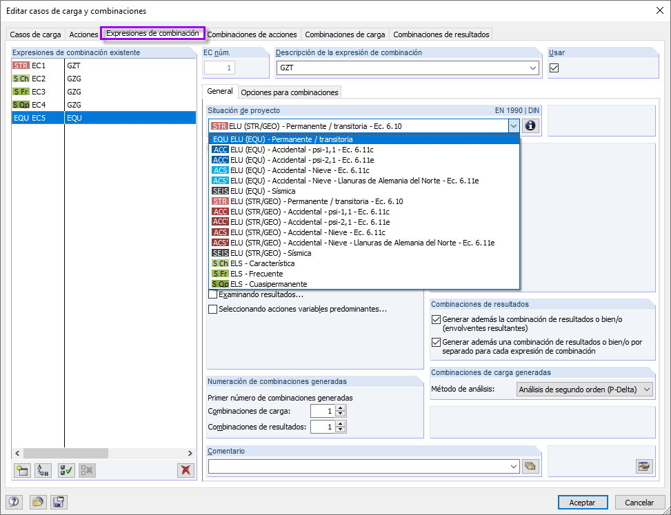 Creación de una nueva expresión de combinación