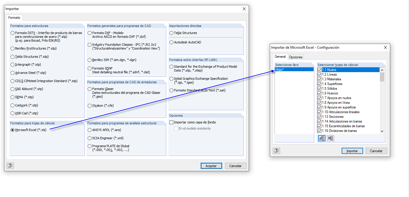 Importar desde EXCEL