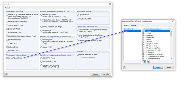 Importar desde EXCEL