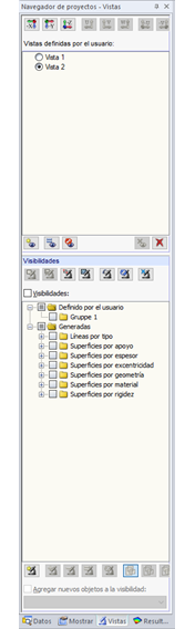 Navegador de proyectos - Vistas