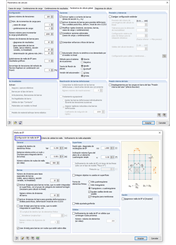 Configuración de los parámetros de cálculo y configuración de la malla de elementos finitos