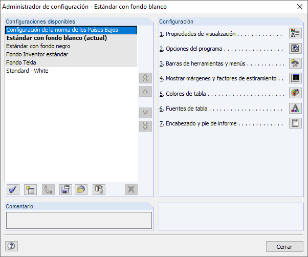 Administrador de configuración