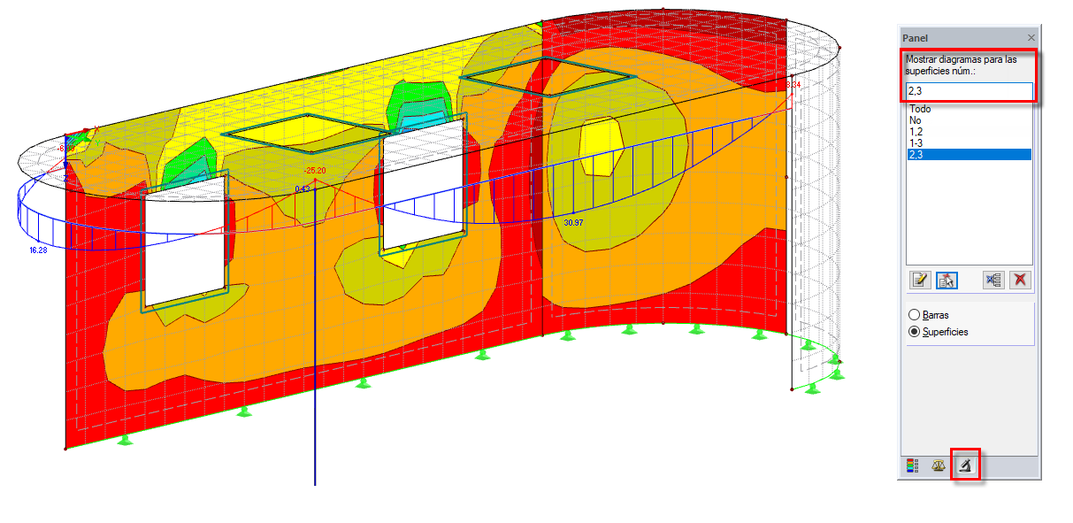 Filtro de visualización - Panel