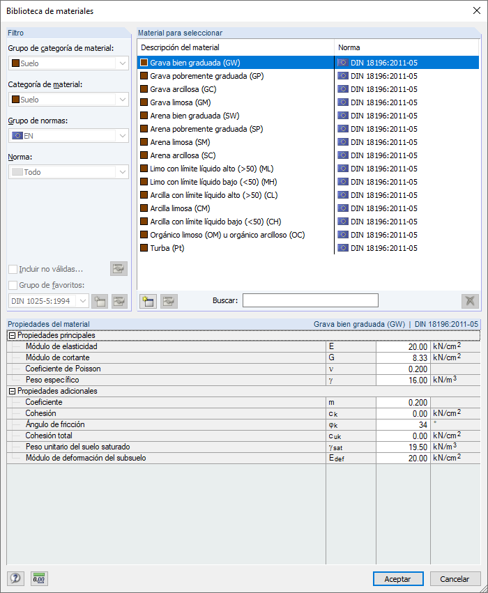 Biblioteca de materiales con varios materiales de suelo