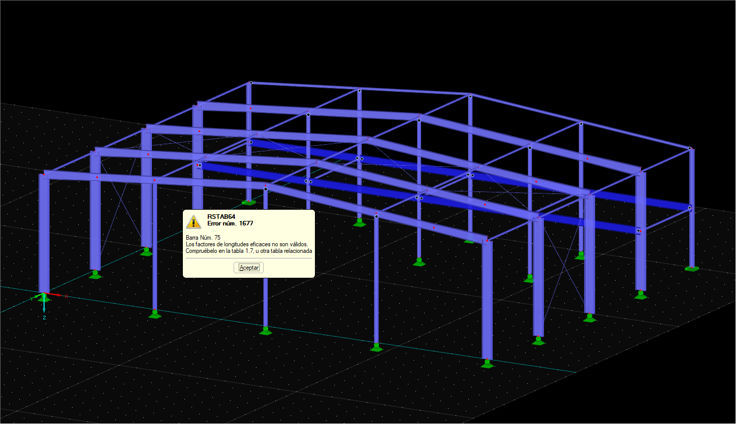 Fehlermeldung "Ungültige Knicklängenbeiwerte"