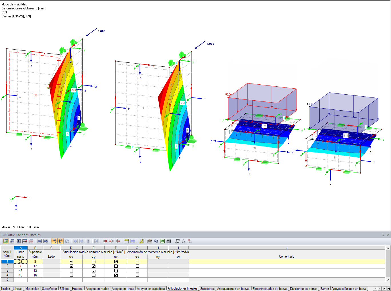 Orientación de articulaciones lineales
