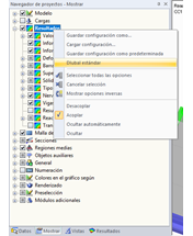 Visualización predeterminada