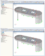 Imagen superior: Visualización de la descripción de todas las secciones, imagen inferior: Ocultar la descripción de todas las secciones