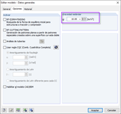 Modelo - Datos generales - Aceleración de la gravedad