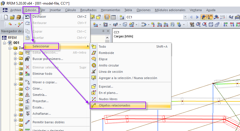 Selección de objetos relacionados