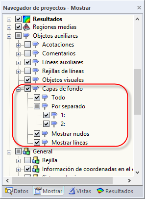 Ocultar capas de fondo en el navegador de visualización
