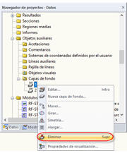 Eliminar capas de fondo mediante el navegador de datos