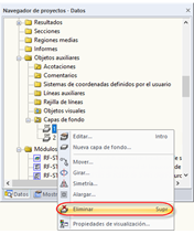 Eliminar capas de fondo mediante el navegador de datos