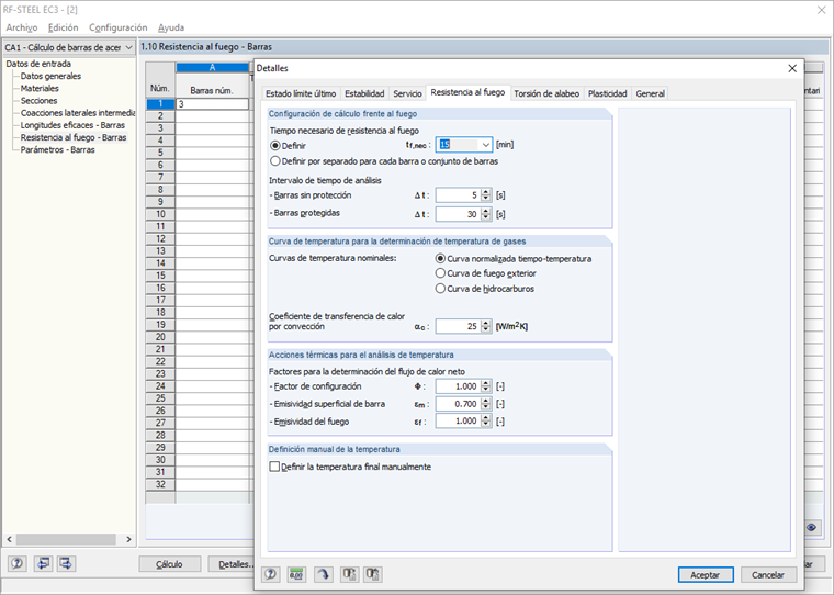 Resistencia al fuego