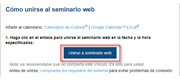Enlace de registro en el correo electrónico de confirmación