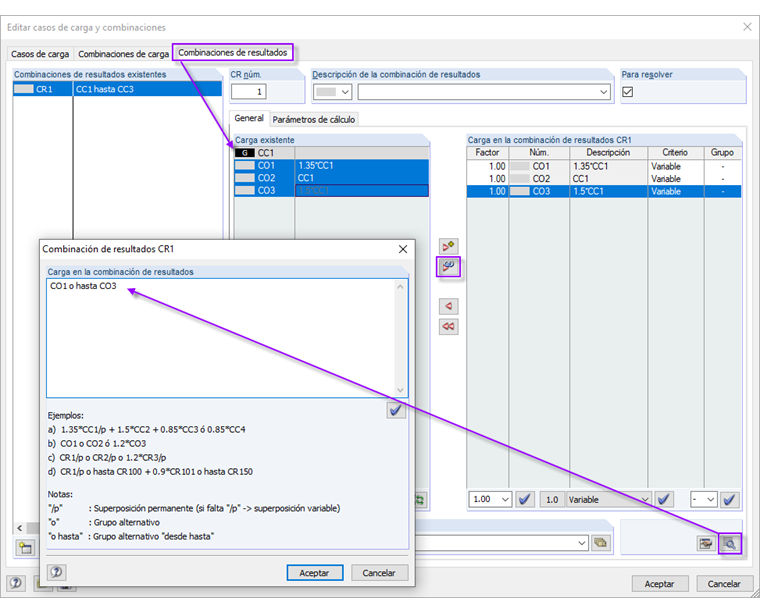 envolvente de resultados