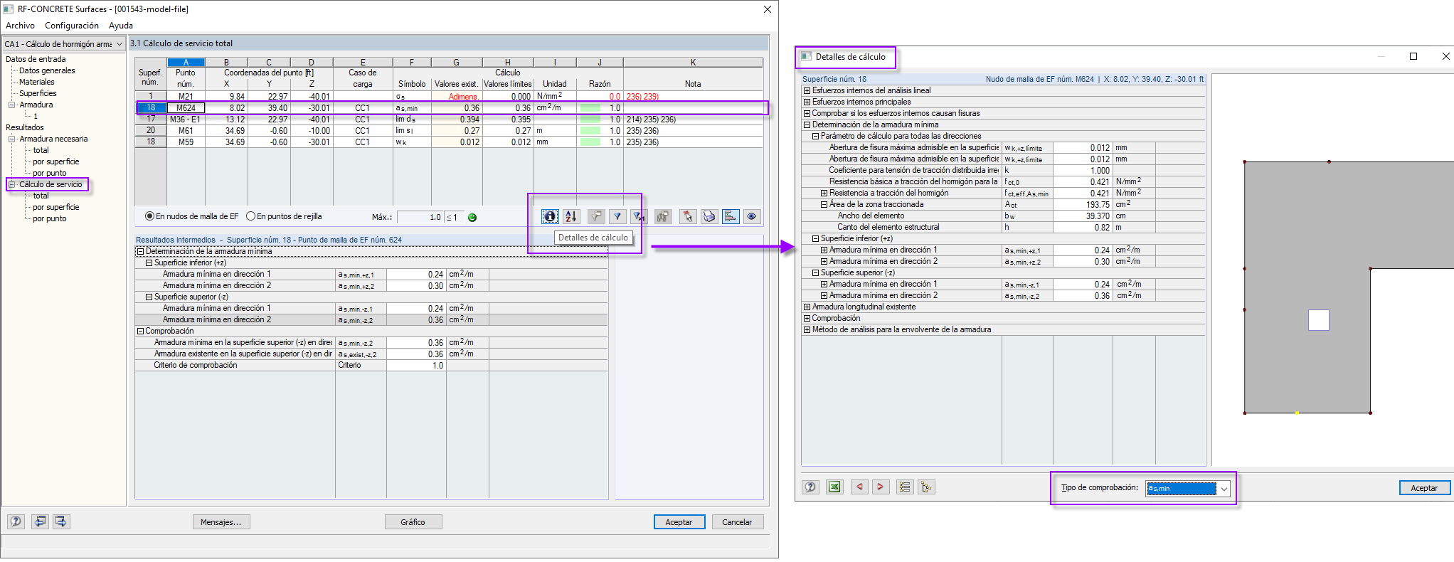 Detalles de diseño de SLS