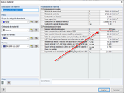 Modificar el espesor máximo del componente del material
