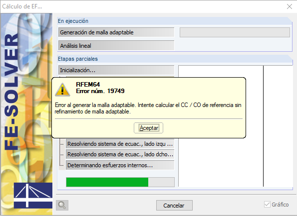 Error de generación de malla