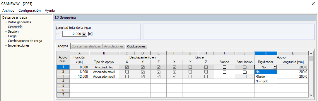 Desactivar rigidizadores existentes