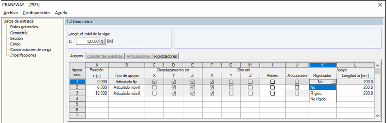 Desactivar rigidizadores existentes