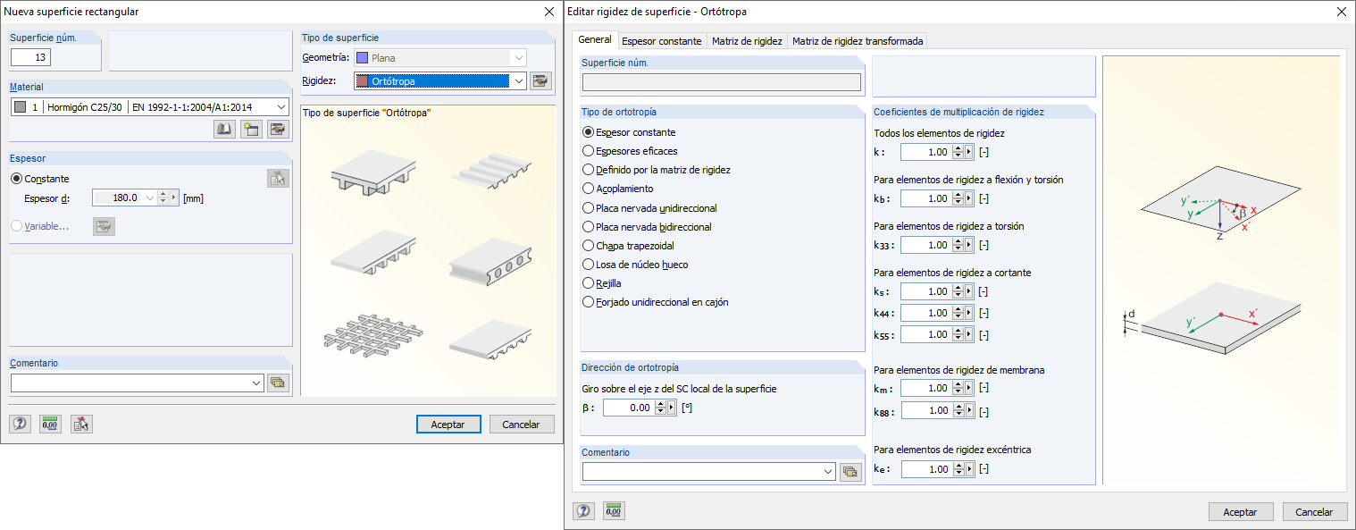 Crear superficie ortótropa
