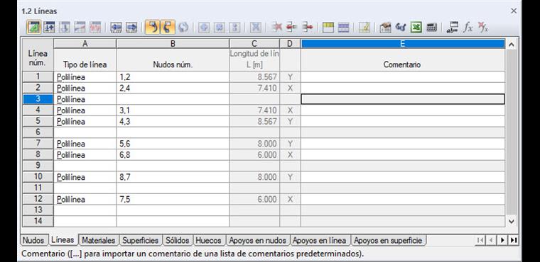 Filas en blanco en la ventana de la tabla