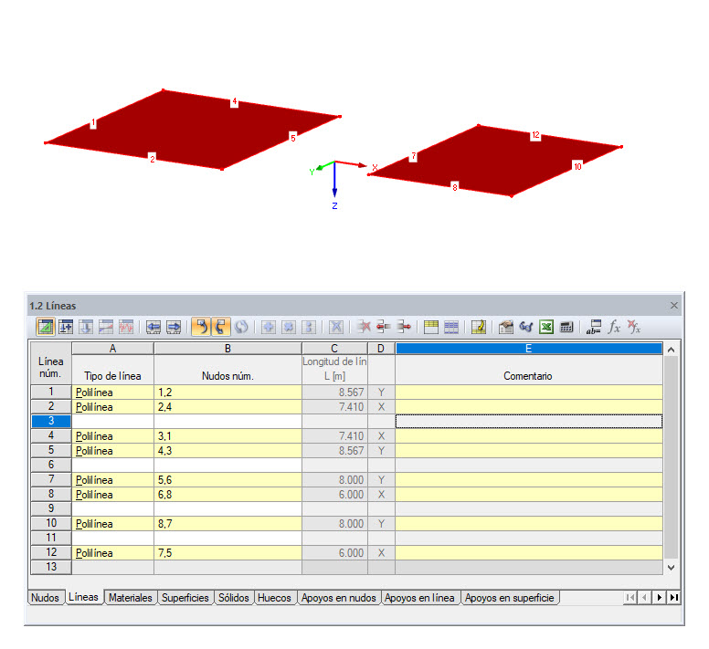 Objetos seleccionados