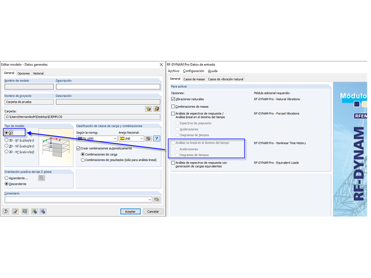 Activación del tipo de modelo 3D