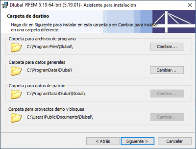 Asistente de instalación