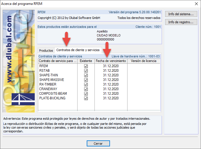 Información de licencia