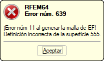 Error núm. 639