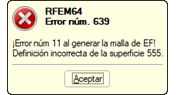 Error núm. 639